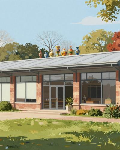 AI-generated illustration of Fondation Beyeler
