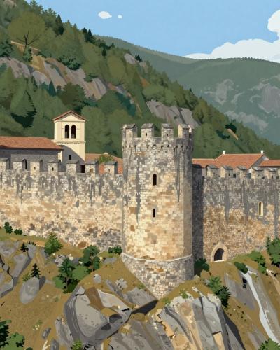 AI-generated illustration of Fortress Of Bellinzona