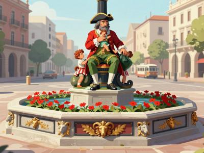 AI-generated illustration of Kindlifresserbrunnen (Child-Eater Fountain)