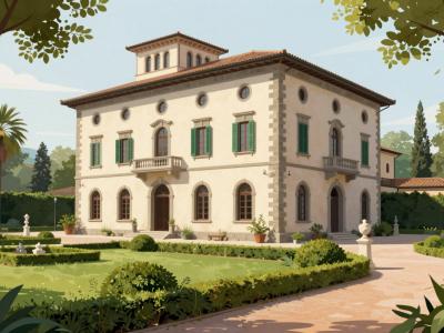 AI-generated illustration of Museum Villa Dei Cedri