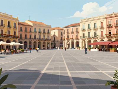 AI-generated illustration of Piazza Della Riforma