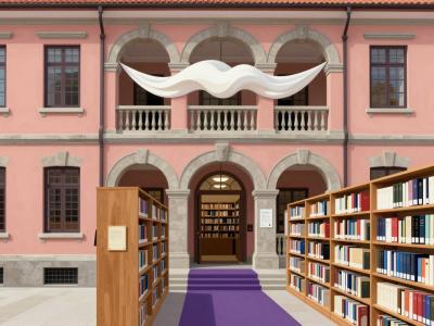 AI-generated illustration of Textile Museum (St. Gallen)