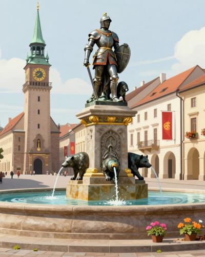 AI-generated illustration of Zähringen Fountain