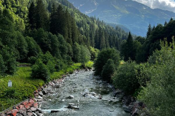 River Aare Banks In Aarau