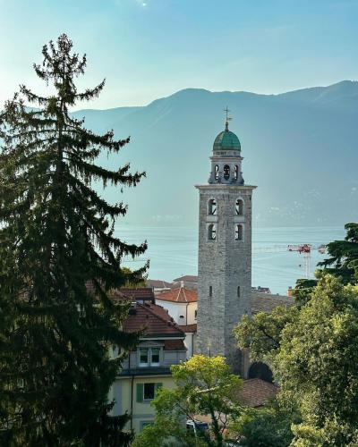 a tall tower with a clock on top of it